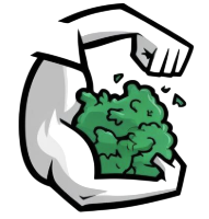 Mighty Mold Removal Logo - Powerful arm crushing mold